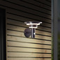 Preview: Brilliant Garvina LED Außenwandleuchte mit Solar und Bewegungsmelder 3W Warmweiß IP44 Schwarz Solar, Bewegungsmelder G40405/06