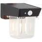 Preview: Brilliant Parson LED Außenwandleuchte mit Solar und Bewegungsmelder 2W Extra Warmweiss IP44 Schwarz Solar, Bewegungsmelder G40435/06