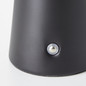 Preview: Brilliant Muffin LED Außentischleuchte 18,5cm 3W Warmweiß IP44 Schwarz Matt USB G40895/76