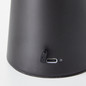 Preview: Brilliant Muffin LED Außentischleuchte 18,5cm 3W Warmweiß IP44 Schwarz Matt USB G40895/76