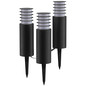 Preview: Brilliant Carosu LED Außenspießleuchte 3er Set 8,5W IP44 Schwarz Bluetooth G40910/06