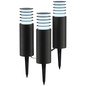 Preview: Brilliant Carosu LED Außenspießleuchte 3er Set 8,5W IP44 Schwarz Bluetooth G40910/06