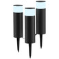 Preview: Brilliant Dody LED Außenspießleuchte 3er Set 8,5W IP44 Schwarz Weiß Bluetooth G40912/76