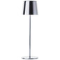 Preview: Brilliant Xaana LED Außentischleuchte 37cm 4W IP44 Satiniertes Nickel Alu Gebürstet USB G40939/68