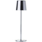 Preview: Brilliant Xaana LED Außentischleuchte 37cm 4W IP44 Satiniertes Nickel Alu Gebürstet USB G40939/68