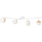 Preview: Brilliant Scan LED Spotrohr, 4-flammig, drehbar GU10 3W/3W Warmweiß Weiß Holz Hell G59432/75