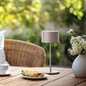 Preview: Brilliant Helio LED Tischleuchte LED 21cm 2W Warmweiß Taupe USB G60181A20