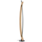 Preview: Brilliant Visby LED Stehleuchte 120cm 18W Warmweiß Schwarz Natur G70900/76