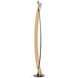 Preview: Brilliant Visby LED Stehleuchte 120cm 18W Warmweiß Schwarz Natur G70900/76