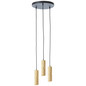 Preview: Brilliant Marty LED Pendelleuchte 3-flammig GU10 5W/5W Warmweiß Sand Schwarz Matt Gold G80051/86