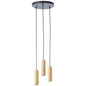Preview: Brilliant Marty LED Pendelleuchte 3-flammig GU10 5W/5W Warmweiß Sand Schwarz Matt Gold G80051/86
