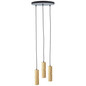 Preview: Brilliant Marty LED Pendelleuchte 3-flammig GU10 5W/5W Warmweiß Sand Schwarz Matt Gold G80051/86