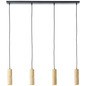 Preview: Brilliant Marty LED Pendelleuchte 4-flammig GU10 5W/5W Warmweiß Sand Schwarz Matt Gold G80052/86