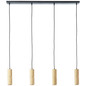 Preview: Brilliant Marty LED Pendelleuchte 4-flammig GU10 5W/5W Warmweiß Sand Schwarz Matt Gold G80052/86