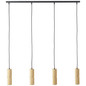 Preview: Brilliant Marty LED Pendelleuchte 4-flammig GU10 5W/5W Warmweiß Sand Schwarz Matt Gold G80052/86