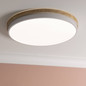 Preview: Brilliant Baarlo LED Deckenleuchte 52cm 36W Matt Weiß Holz FSC®, Nachtlicht, Timer G80846/75