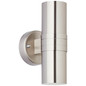 Preview: Brilliant Hanni LED Außenwandleuchte, 2-flammig GU10 35W/3W Warmweiß IP44 Edelstahl Up/Down Light G96230/82