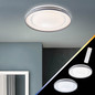 Preview: Brilliant Barty LED Wand- und Deckenleuchte 48cm 30W Weiß Dunkelgrau Nachtlicht, Timer G97158/72