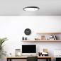 Preview: Brilliant Pederson LED Deckenleuchte 55cm 60W Schwarz Nachtlicht, Timer G99754/06