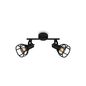 Preview: Briloner KORBO BLACK E14 Spotleuchte 2-fach Schwarz