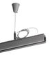 Preview: Deko-Light Schienensystem 3-Phasen 230V, D Line Seilabhängungshalter mit Deckenrosette 1,5m grau 710049