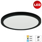 Preview: e2 LED Anbaupanel, Deckenleuchte Space R300 24W CCT warm-/neutral-/tageslichtweiss 3000K/4000K/6500K Schwarz Ø30cm