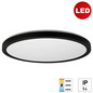 Preview: e2 LED Anbaupanel, Deckenleuchte Twice up&down R420 24W CCT warm-/neutral-/tageslichtweiss 3000K/4000K/6000K IP54 Schwarz Ø42cm