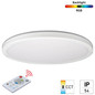 Preview: e2 LED Anbaupanel, Deckenleuchte Twice R420 24W CCT warm-/tageslichtweiss 3000-6000K dimmbar RGB IP54 Weiß Ø42cm