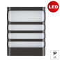Preview: e2 LED Außenwandleuchte Vega 7,5W neutralweiss 4000K IP65 Anthrazit Aluminium 20x16cm