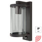Preview: e2 Außenwandleuchte Mira E27 Bewegungsmelder IP44 Anthrazit Aluminium 29x16cm