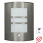 Preview: e2 Außenwandleuchte Polis E27 Bewegungsmelder IP44 Aluminium Stahl 26,5x21cm