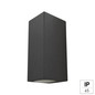 Preview: e2 Außenwandleuchte Aster up&down 2-flammig GU10 IP65 Anthrazit Aluminium 16x8cm
