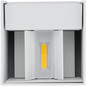 Preview: e2 LED Außenwandleuchte Qube up&down 7W CCT warm-/neutral-/tageslichtweiss 3000K/4000K/6000K IP65 Weiß Aluminium 10x10cm