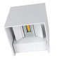 Preview: e2 LED Außenwandleuchte Qube up&down 7W CCT warm-/neutral-/tageslichtweiss 3000K/4000K/6000K IP65 Weiß Aluminium 10x10cm