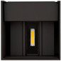 Preview: e2 LED Außenwandleuchte Qube up&down 7W CCT warm-/neutral-/tageslichtweiss 3000K/4000K/6000K IP65 Anthrazit Aluminium 10x10cm