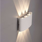 Preview: e2 LED Außenwandleuchte Petra up&down 7W CCT warm-/neutralweiss 3000K/4000K/5000K IP54 Weiß Aluminium 17x8cm