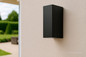Preview: e2 Außenwandleuchte Alcor up&down 2-flammig GU10 IP44 Schwarz 16x9cm