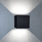 Preview: e2 LED Außenwandleuchte Kappa up&down 7W neutralweiss 4000K IP65 Anthrazit Aluminium 10x10cm