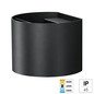 Preview: e2 LED Außenwandleuchte Ebla up&down 7W CCT warm-/neutral-/tageslichtweiss 3000K/4000K/6000K IP65 Anthrazit Aluminium 13,5x12cm