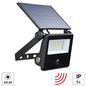 Preview: e2 LED Solar-Wandstrahler, Fluter Segin 10W tageslichtweiss 6500K Bewegungsmelder IP54 Schwarz Aluminium 20x14,5cm