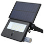 Preview: e2 LED Solar-Wandstrahler, Fluter Segin 10W tageslichtweiss 6500K Bewegungsmelder IP54 Schwarz Aluminium 20x14,5cm