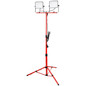 Preview: e2 LED Baustellenstrahler, Fluter mit Stativ 2x 50W tageslichtweiss 6000K IP65 Rot Aluminium 172x87cm