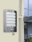 Preview: Eco-Light Slim LED Wandleuchte 3000 K 8W Bewegungsmelder IP44 Edelstahl