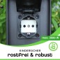 Preview: Eco-Light Socket Stromverteiler mit 2 Steckdosen Steckdosensäule IP44 Schwarz