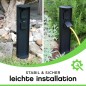 Preview: Eco-Light Socket Stromverteiler mit 2 Steckdosen Steckdosensäule IP44 Schwarz