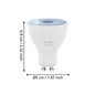Preview: Eglo LED Spot, Strahler-Lampe Smart GU10 dimmbar 4,9W 420lm RGB CCT warm-/tageslichtweiss 2700-6500K Zigbee Opal 110394