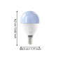 Preview: Eglo LED Lampe Smart E14 P45 dimmbar 4,9W 530lm RGB CCT warm-/tageslichtweiss 2700-6500K Zigbee Opal 110395