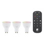 Preview: Eglo LED Spot, Strahler-Lampe Smart GU10 dimmbar 4,9W 420lm RGB CCT warm-/tageslichtweiss 2700-6500K Zigbee Opal 3er Pack 110398