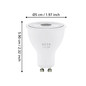 Preview: Eglo LED Spot, Strahler-Lampe Smart GU10 dimmbar 4,9W 420lm RGB CCT warm-/tageslichtweiss 2700-6500K Zigbee Opal 3er Pack 110398