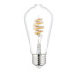 Preview: Eglo LED Lampe Smart E27 ST64 dimmbar 7,5W 806lm RGB warmweiss 3000K Zigbee Klar 110405